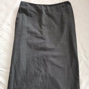 Simons Twik Fitted Green Houndstooth Pattern Midi Skirt Size Small